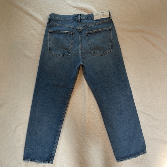 Agolde 90s Crop Mid Rise Straight Jeans in Oblique - Picture 2 of 3
